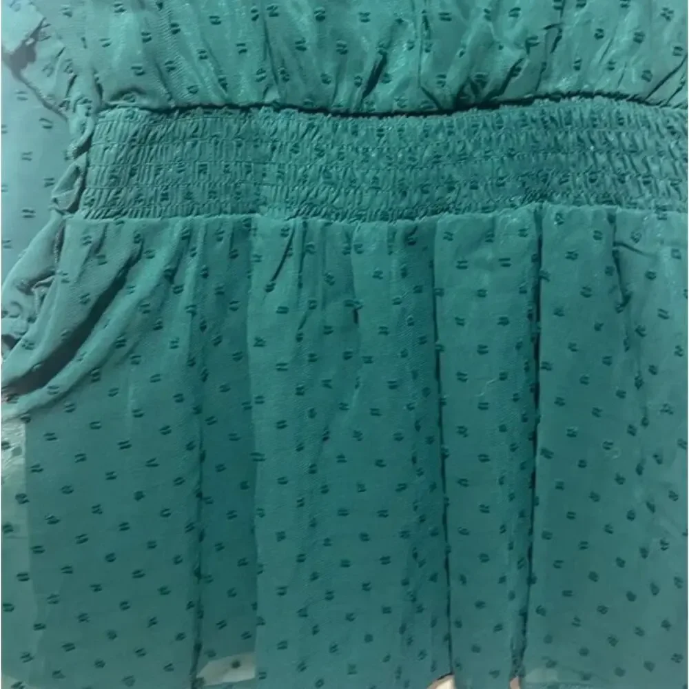 Tahari Deep Dark Green Polka Dot Dress Set Girls Size 4 New with Tags